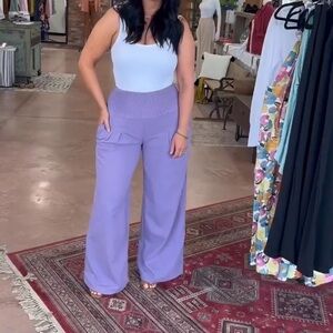 Women's Purple High-Waisted Pants